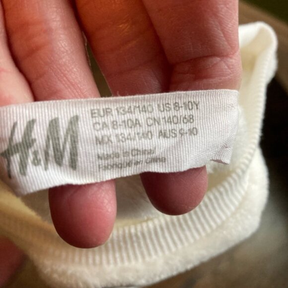 Girls HM Sweater 8-10 White Gold - Picture 3 of 4